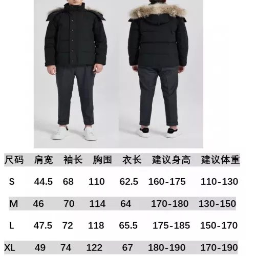 Replica Canada Goose Down Feather Coat Long Sleeved For Men #1366613 $160.00 USD for Wholesale