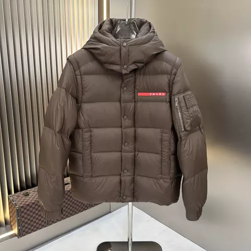 Prada Down Feather Coat Long Sleeved For Men #1366648 $225.00 USD, Wholesale Replica Prada Down Feather Coat