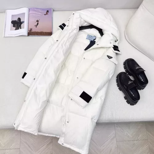 Replica Prada Down Feather Coat Long Sleeved For Women #1366765 $257.85 USD for Wholesale