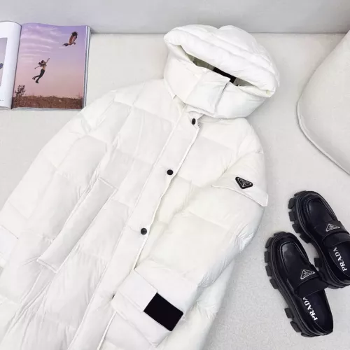 Replica Prada Down Feather Coat Long Sleeved For Women #1366765 $257.85 USD for Wholesale