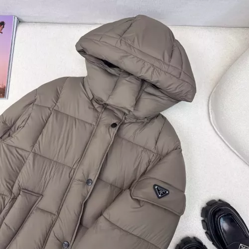 Replica Prada Down Feather Coat Long Sleeved For Women #1366766 $257.85 USD for Wholesale
