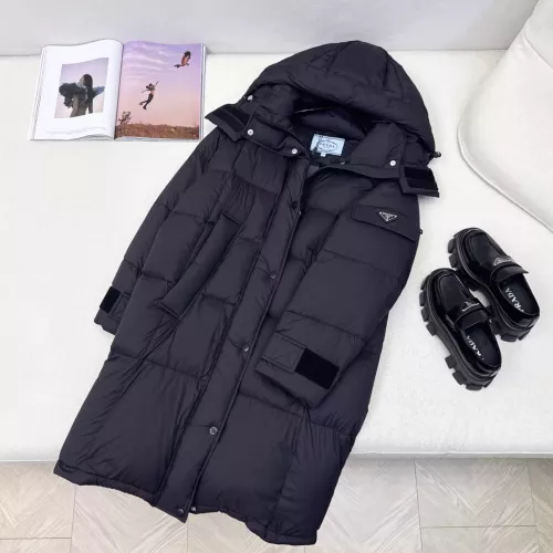 Prada Down Feather Coat Long Sleeved For Women #1366767 $257.85 USD, Wholesale Replica Prada Down Feather Coat