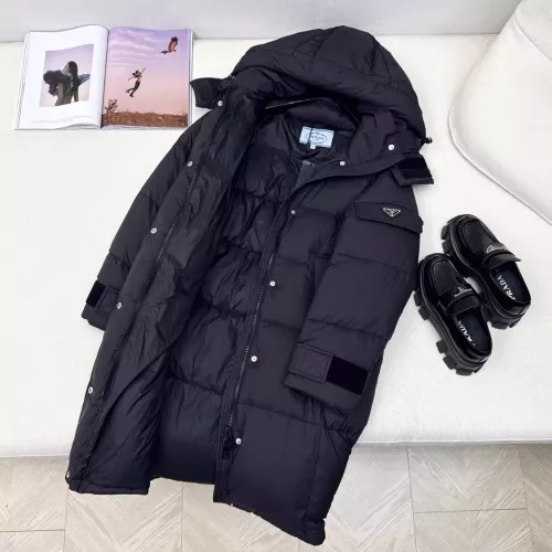 Replica Prada Down Feather Coat Long Sleeved For Women #1366767 $257.85 USD for Wholesale