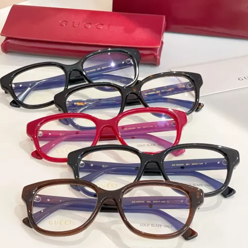 Replica Gucci Fashion Goggles In Gold #1367132 $45.00 USD for Wholesale