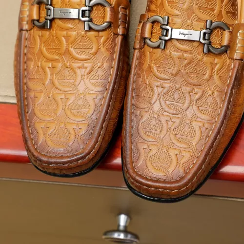 Replica Salvatore Ferragamo Leather Shoes For Men #1367297 $72.00 USD for Wholesale