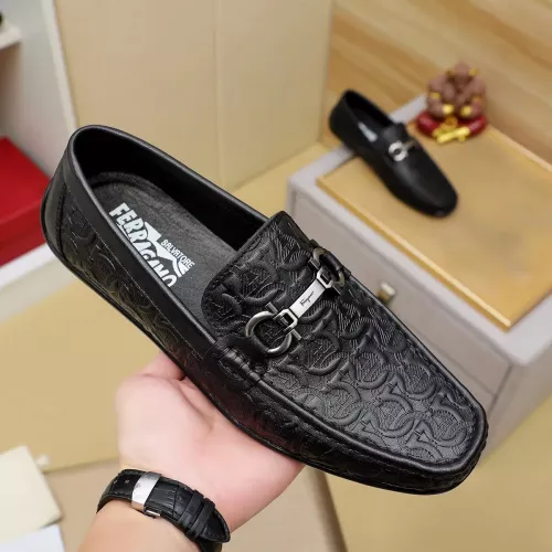 Replica Salvatore Ferragamo Leather Shoes For Men #1367298 $72.00 USD for Wholesale