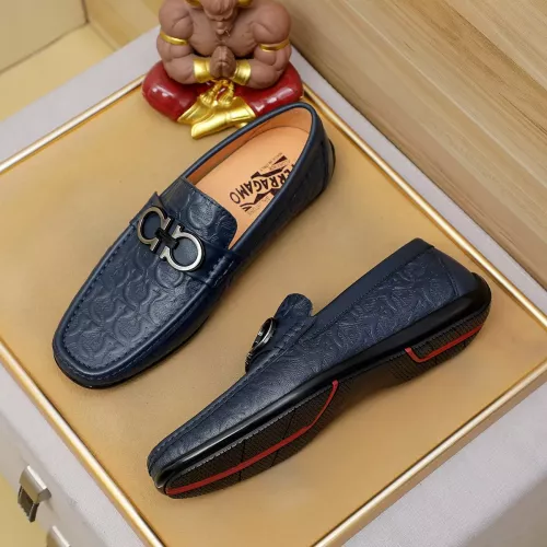 Replica Salvatore Ferragamo Leather Shoes For Men #1367299 $72.00 USD for Wholesale