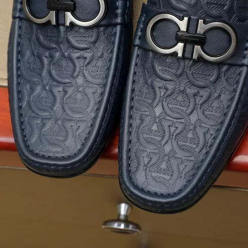 Replica Salvatore Ferragamo Leather Shoes For Men #1367299 $72.00 USD for Wholesale