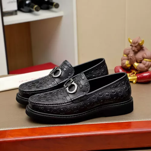 Replica Salvatore Ferragamo Leather Shoes For Men #1367305 $96.00 USD for Wholesale