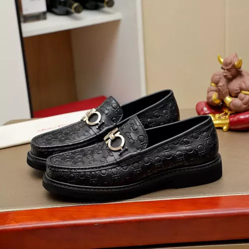 Replica Salvatore Ferragamo Leather Shoes For Men #1367306 $96.00 USD for Wholesale