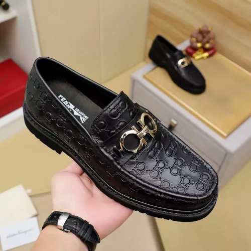Replica Salvatore Ferragamo Leather Shoes For Men #1367306 $96.00 USD for Wholesale