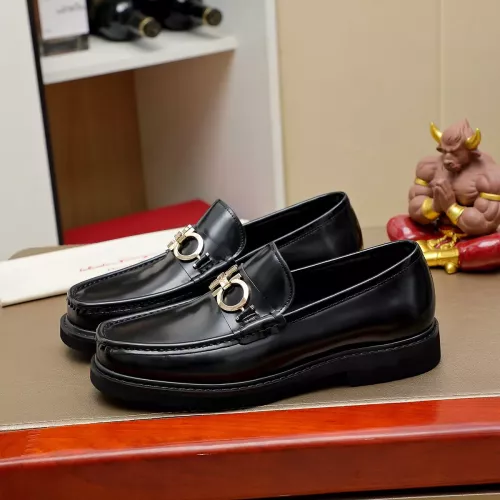 Replica Salvatore Ferragamo Leather Shoes For Men #1367307 $96.00 USD for Wholesale