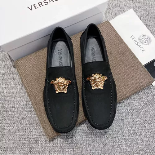 Replica Versace Leather Shoes For Men #1367778 $85.00 USD for Wholesale