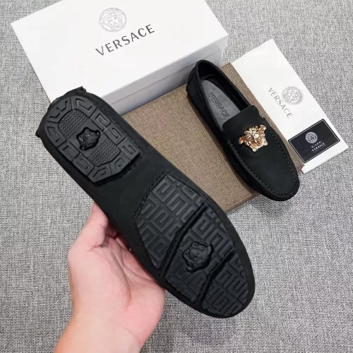 Replica Versace Leather Shoes For Men #1367778 $85.00 USD for Wholesale