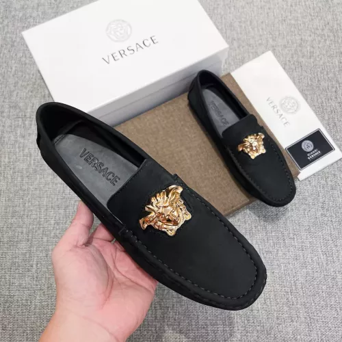 Replica Versace Leather Shoes For Men #1367778 $85.00 USD for Wholesale