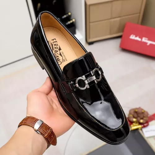Replica Salvatore Ferragamo Leather Shoes For Men #1367846 $85.00 USD for Wholesale