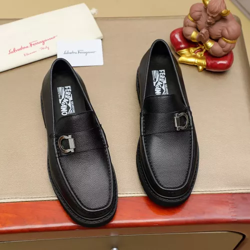 Replica Salvatore Ferragamo Leather Shoes For Men #1367847 $96.00 USD for Wholesale