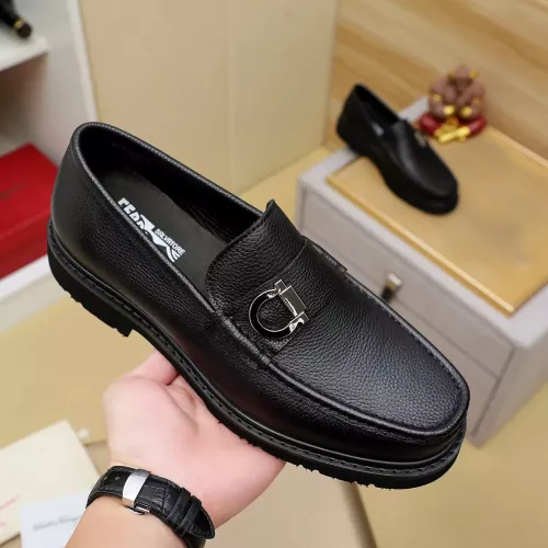 Replica Salvatore Ferragamo Leather Shoes For Men #1367847 $96.00 USD for Wholesale