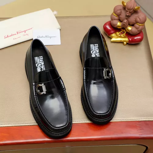Replica Salvatore Ferragamo Leather Shoes For Men #1367848 $96.00 USD for Wholesale