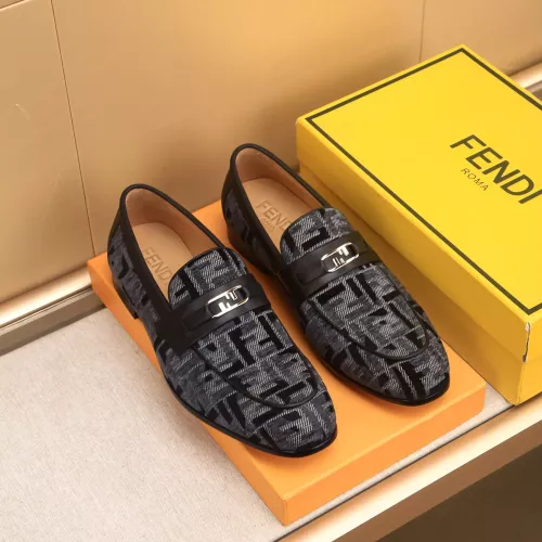 Replica Fendi Leather Shoes For Men #1367888 $88.00 USD for Wholesale