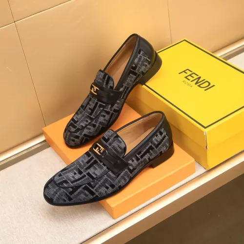 Replica Fendi Leather Shoes For Men #1367888 $88.00 USD for Wholesale