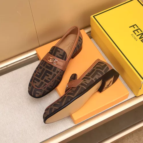 Replica Fendi Leather Shoes For Men #1367890 $88.00 USD for Wholesale