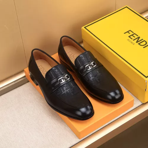 Replica Fendi Leather Shoes For Men #1367893 $88.00 USD for Wholesale