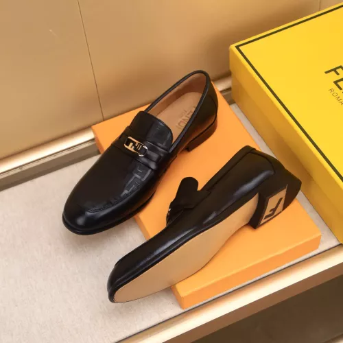 Replica Fendi Leather Shoes For Men #1367893 $88.00 USD for Wholesale
