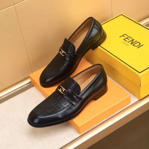 Replica Fendi Leather Shoes For Men #1367893 $88.00 USD for Wholesale
