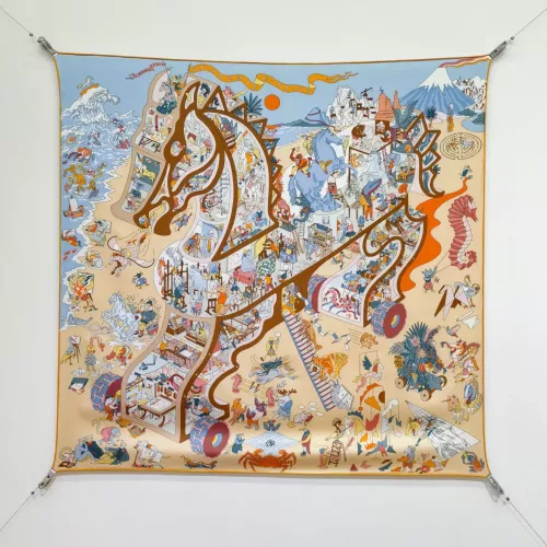 Hermes Silk Squares #1367900 $64.00 USD, Wholesale Replica Hermes Scarf