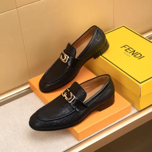 Replica Fendi Leather Shoes For Men #1367902 $88.00 USD for Wholesale