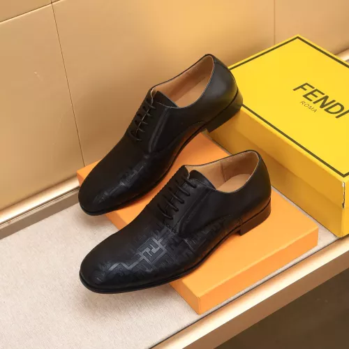 Replica Fendi Leather Shoes For Men #1367905 $88.00 USD for Wholesale