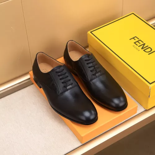 Replica Fendi Leather Shoes For Men #1367906 $88.00 USD for Wholesale