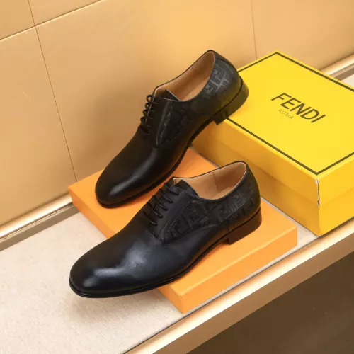 Replica Fendi Leather Shoes For Men #1367906 $88.00 USD for Wholesale