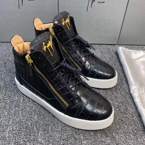 Replica Giuseppe Zanotti High Tops Shoes For Women #1368343 $102.00 USD for Wholesale
