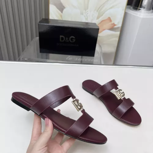 Replica Dolce & Gabbana D&G Slippers For Women #1368527 $85.00 USD for Wholesale