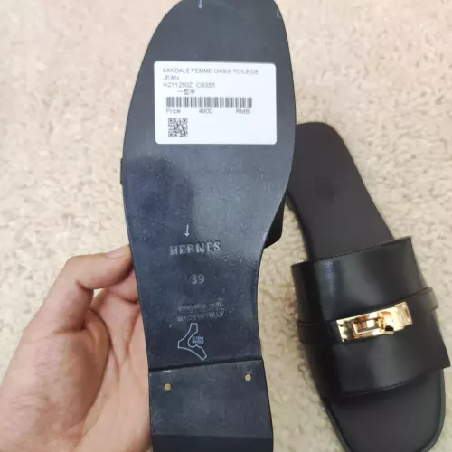 Replica Hermes Slippers For Women #1368661 $85.00 USD for Wholesale