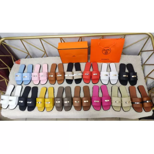 Replica Hermes Slippers For Women #1368661 $85.00 USD for Wholesale