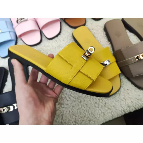 Replica Hermes Slippers For Women #1368662 $85.00 USD for Wholesale