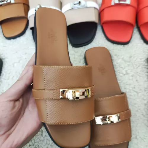 Replica Hermes Slippers For Women #1368664 $85.00 USD for Wholesale