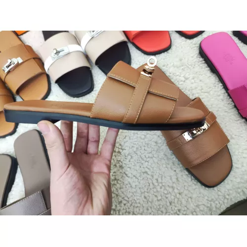 Replica Hermes Slippers For Women #1368664 $85.00 USD for Wholesale