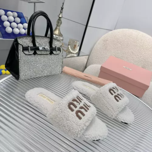 Replica MIU MIU Slippers For Women #1368695 $88.00 USD for Wholesale