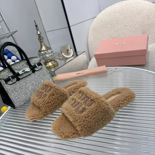 Replica MIU MIU Slippers For Women #1368696 $88.00 USD for Wholesale