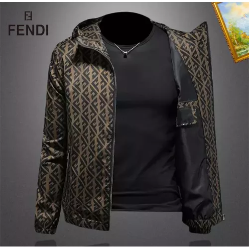 Replica Fendi Jackets Long Sleeved For Men #1369092 $82.00 USD for Wholesale