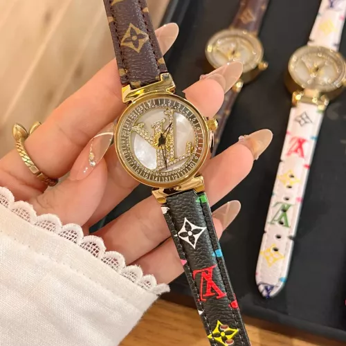Louis Vuitton Watches In Gold For Women #1369123 $36.00 USD, Wholesale Replica Louis Vuitton Watches