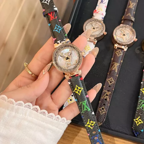 Replica Louis Vuitton Watches In Rose Gold For Women #1369128 $36.00 USD for Wholesale