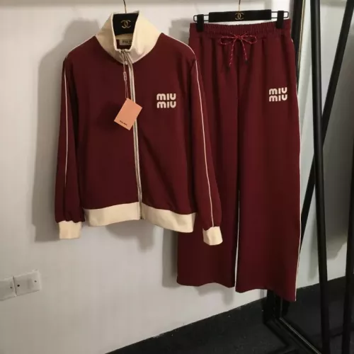MIU MIU Tracksuits Long Sleeved For Women #1370154 $98.00 USD, Wholesale Replica MIU MIU Tracksuits