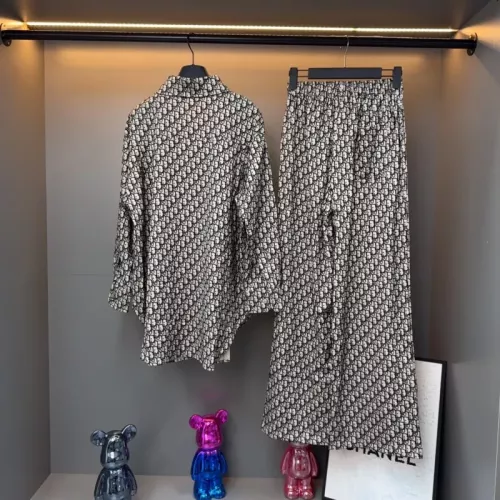 Replica Christian Dior Pajamas Long Sleeved For Women #1370165 $98.00 USD for Wholesale