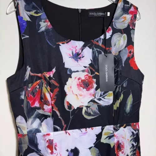 Replica Dolce & Gabbana Dresses Sleeveless For Women #1370641 $98.00 USD for Wholesale