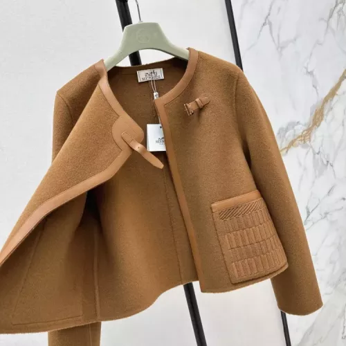 Replica Hermes Jackets Long Sleeved For Women #1370983 $261.16 USD for Wholesale